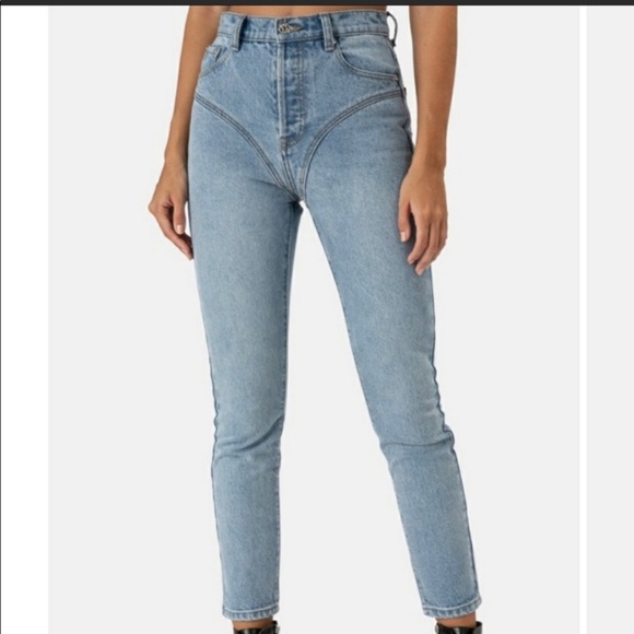 Adika High Waisted Distressed Denim Jeans - Picture 1 of 7